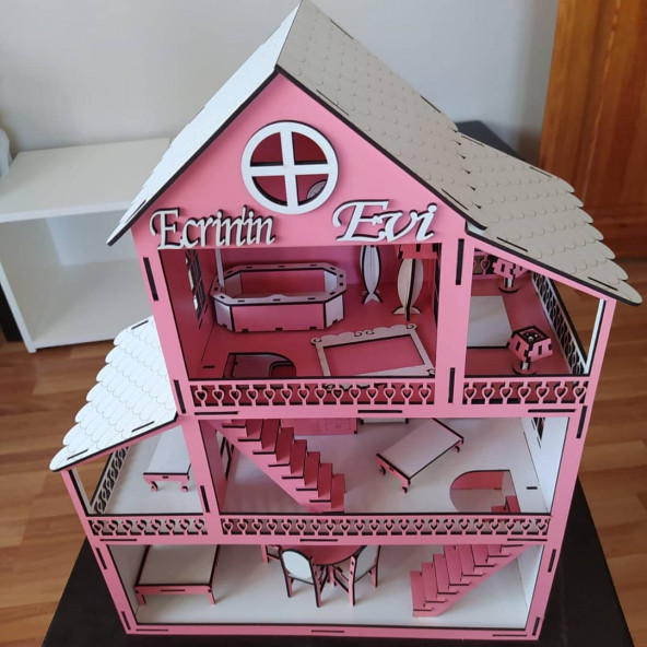 KİŞİYE ÖZEL  BEBEK EVi BARBİE OYUN EVİ AHŞAP OYUN EVİ