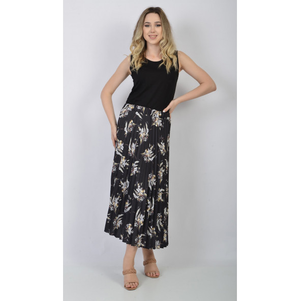 SORALLİNE BAYAN PLİSOLEY ETEK 786 SATEN EMPİRME