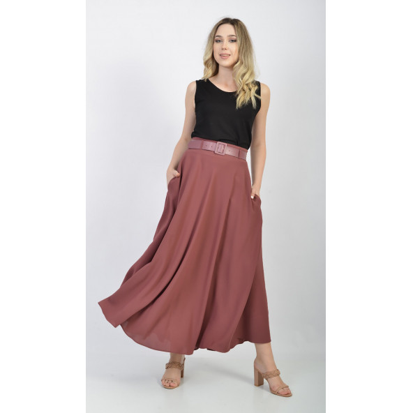 SORALLİNE BAYAN KLOŞ ETEK 779 ETAMİN DESEN GÜL - 4