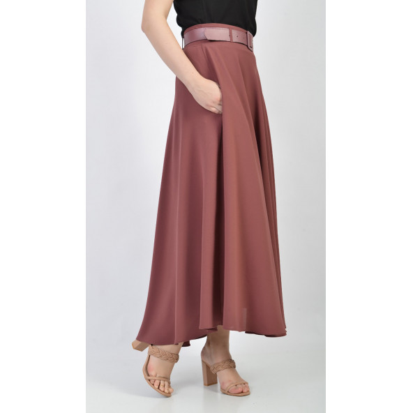 SORALLİNE BAYAN KLOŞ ETEK 779 ETAMİN DESEN GÜL - 5