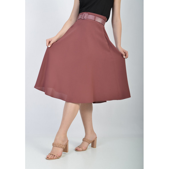 SORALLİNEKADIN KLOŞ ETEK 780 ETAMİN DESEN GÜL - 2