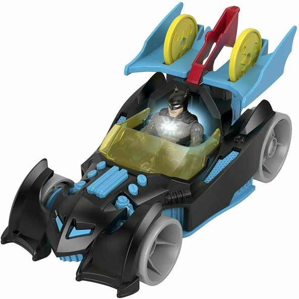 Imaginext Bat-Tech Yarışcı Batmobil imaginext Özel Araçlar Racing Batmobil Işıklı Batman Figür ve Arabası - Resim 2