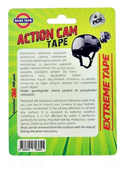 Geseus Boss Aksiyon Kamera Bandı Motorsiklet,Kayak Dağcılık vb - 3