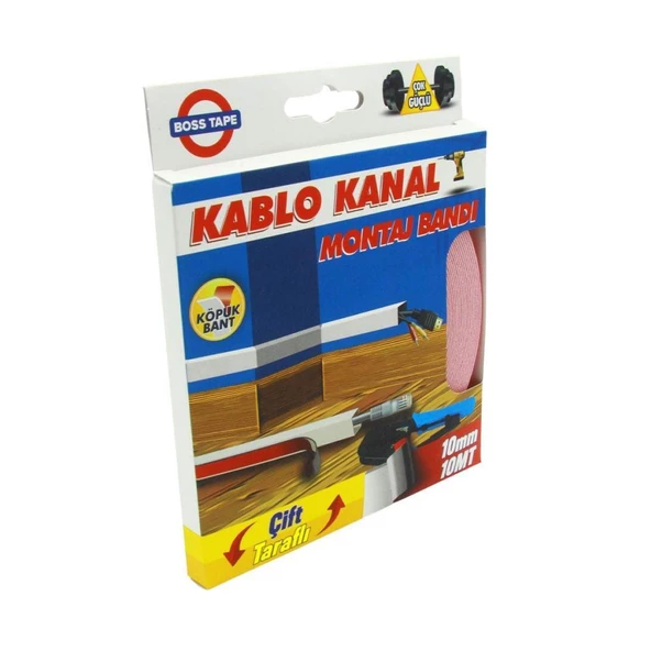 Geseus Kablo Kanal Yapıştırma Bantı 10mmX10Mt - 2