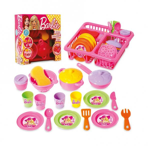 Barbie Bulaşıklık Kız Oyun Seti Evcilik Oyuncak Mutfak Seti Eğitici Eğlenceli Çocuk Oyuncak Zeka Geliştiren Montessori Anaokulu Kreş
