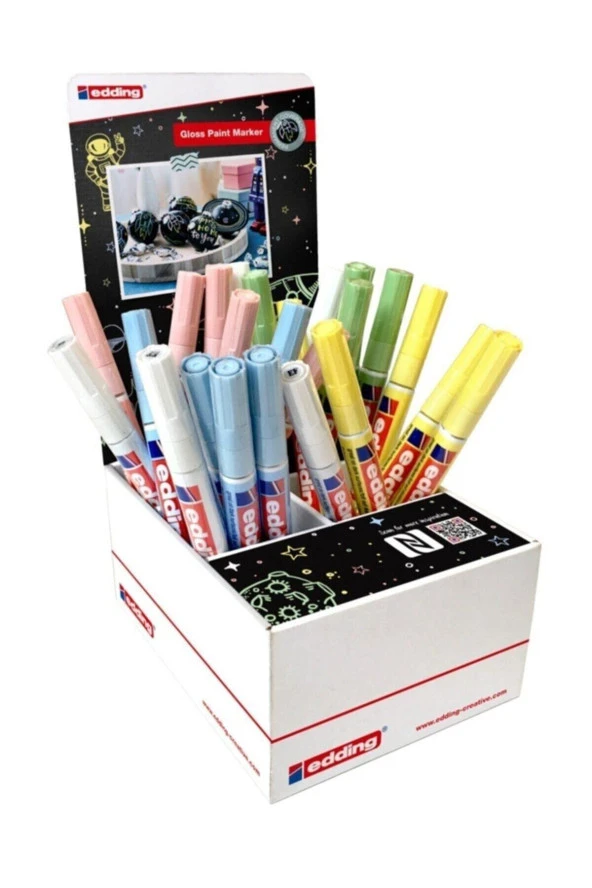 Edding Markör Boya Dekor Kalemi 25'li Display Pastel Set 25 Adet Kalem ürün görseli