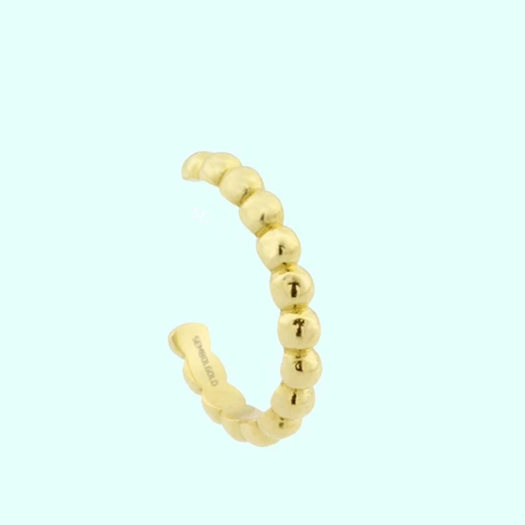 Altın Kıkırdak Küpe 14 Ayar Earcuff Top