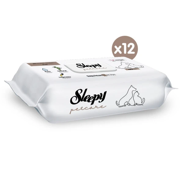 Sleepy Petcare Evcil Hayvan Islak Havlusu 12X60 Yaprak - 2