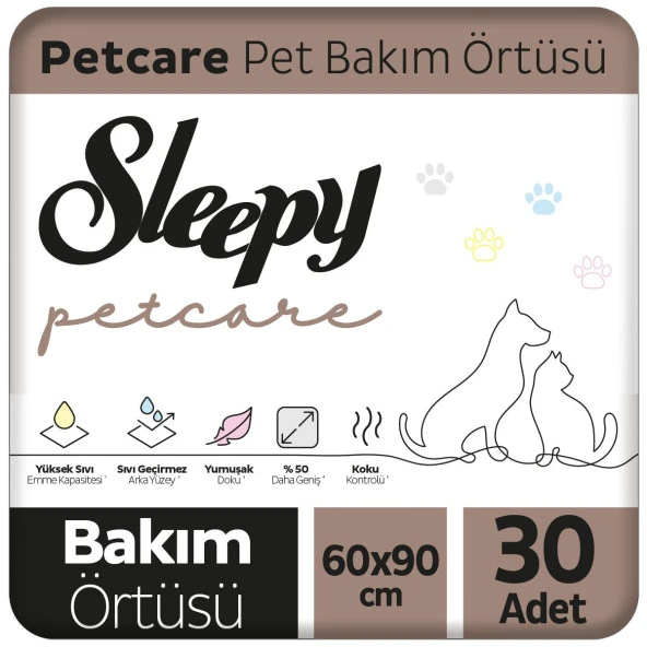 Sleepy Petcare Pet Bakım Örtüsü 60x90 cm 30 Adet - 2