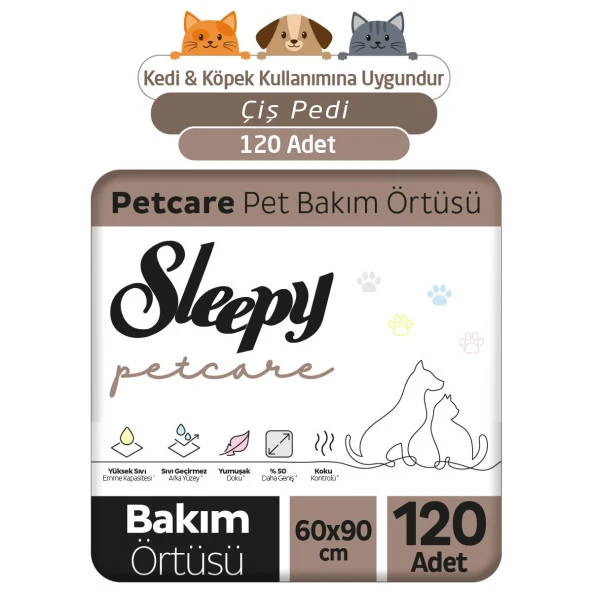 Sleepy Petcare Pet Bakım Örtüsü 60x90 cm 4X30 (120 Adet) - 6