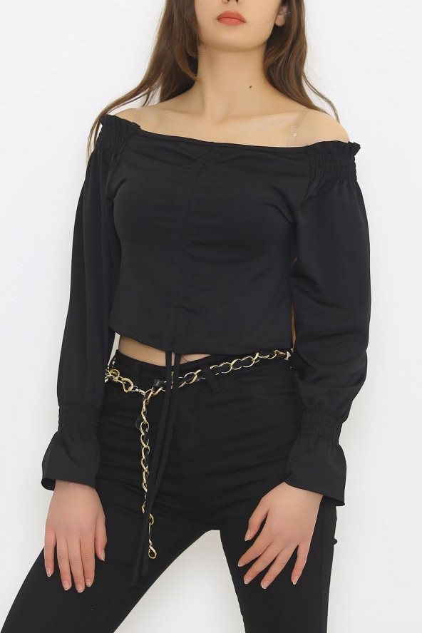 Omuz Gipeli Bluz Siyah - 8884.224. - 3