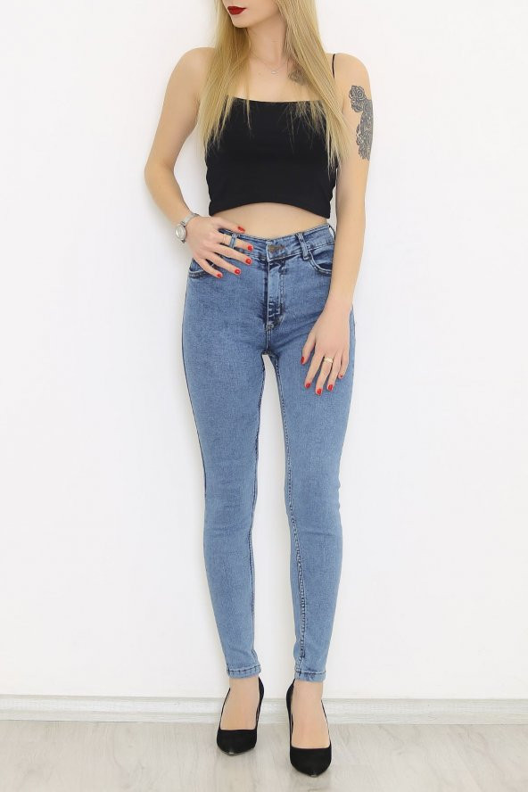 Dar Paça Kot Pantolon Mavi - 9043.1361. - 4