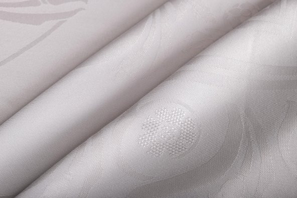 Finezza Mona Lüx Jakar Bambu Kumaş Gri Masa Örtüsü  Dikdörtgen 160x220 cm - 1081 - 5