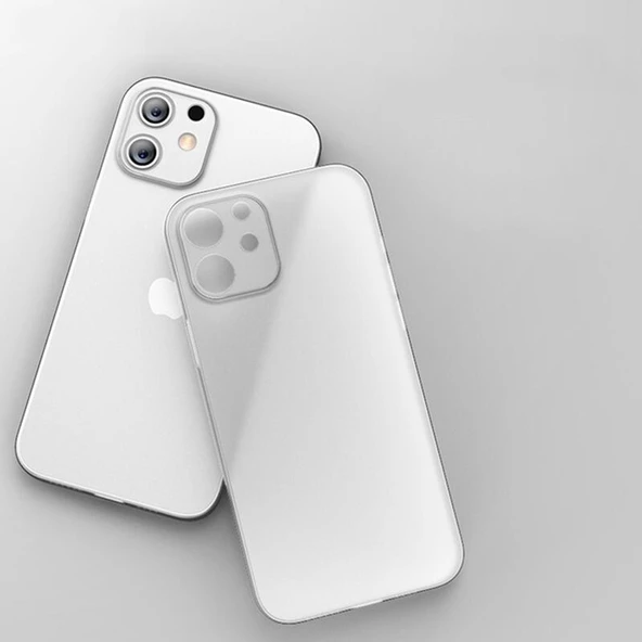İphone 11 0,2 mm Buzlu Ultra ince Yumuşak Silikon Kamera Korumalı Slim Kılıf ürün görseli