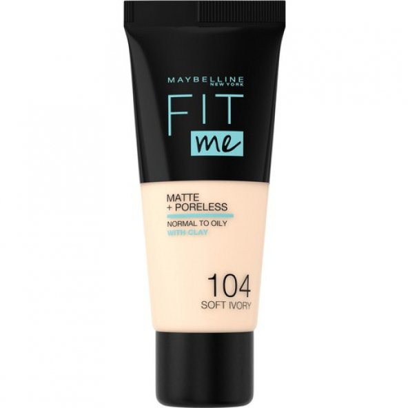 Maybelline Fit Me Matte+Poreless Fondöten - 104 Soft Ivory - 2