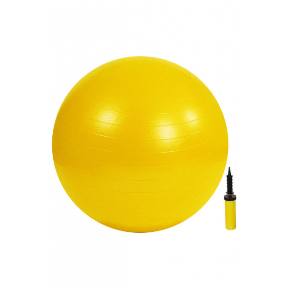 Spor Byfit 65 Cm Anti-Burst Sarı Pilates Topu ve Pompası