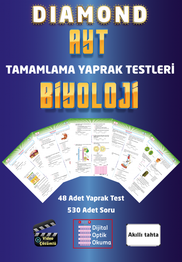 Gür Yayınları DIAMOND AYT Biyoloji Tamamlama Yaprak Testleri - 2