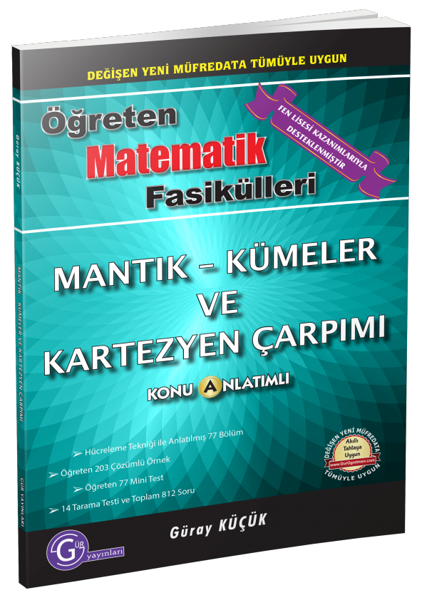 Gür Yayınları Öğreten Matematik Fasikülleri 9. Sınıf Mantık - Kümeler ve Kartezyen Çarpımı - 1