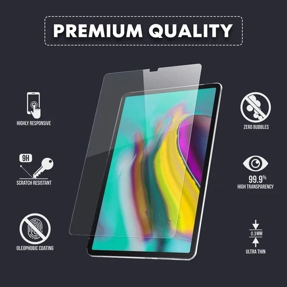 Galaxy Tab A T580 10.1 Fuchsia Tablet Blue Nano Screen Protector - Resim 4