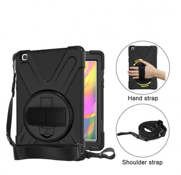 Galaxy T720 Tab S5E Defender Zırh Tablet Kılıfı Askı& 360 Standlı - Resim 4