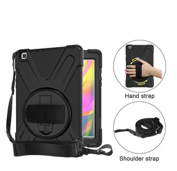 Galaxy T720 Tab S5E Defender Zırh Tablet Kılıfı Askı& 360 Standlı - Resim 11