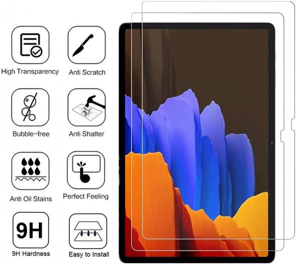 Galaxy Tab S7 Plus T970 Fuchsia Tablet Blue Nano Screen Protector - 2