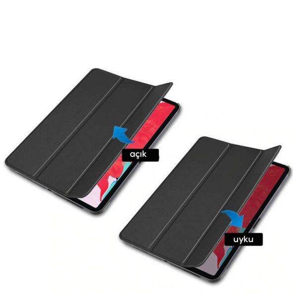 Apple iPad Pro 12.9 2020 Fuchsia Smart Cover Standlı 1-1 Kılıf - 3