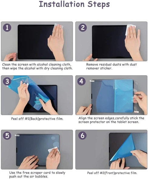 Galaxy Tab A7 10.4 T500 (2020) Tablet Blue Nano Screen Protector - Resim 3