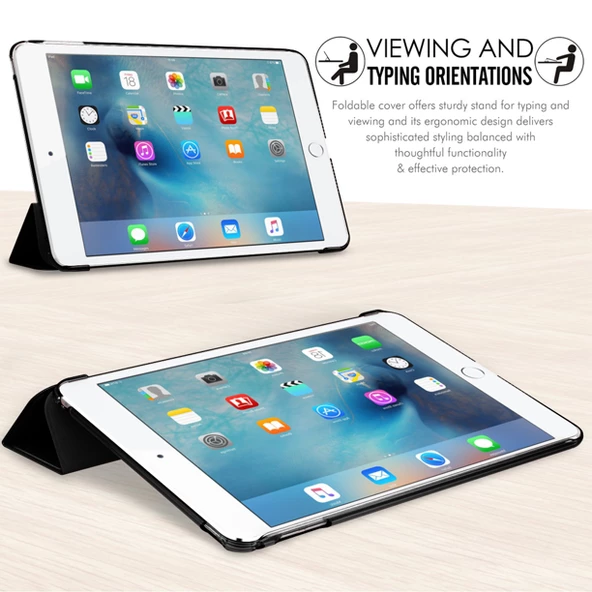 Apple iPad Mini 4. Nesil Smart Cover Standlı 1-1 Tablet Kılıfı - 9