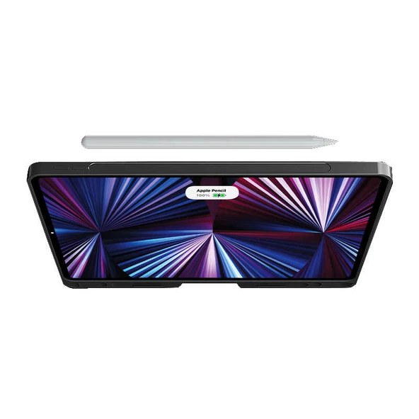 Apple iPad Pro 10.5 7.Nesil Fuchsia Mag Touch Klavyeli Standlı Kılıf - Resim 11