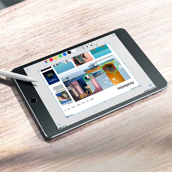Apple iPad 9.7 2018 6.Nesil Paper-Like Kağıt Hissi Ekran Koruyucu - Resim 4