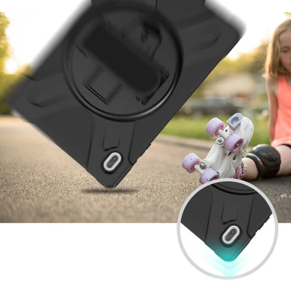 Galaxy Tab S7 FE LTE Uyumlu 360° Dönebilen Defender Tablet Kılıfı - Resim 4