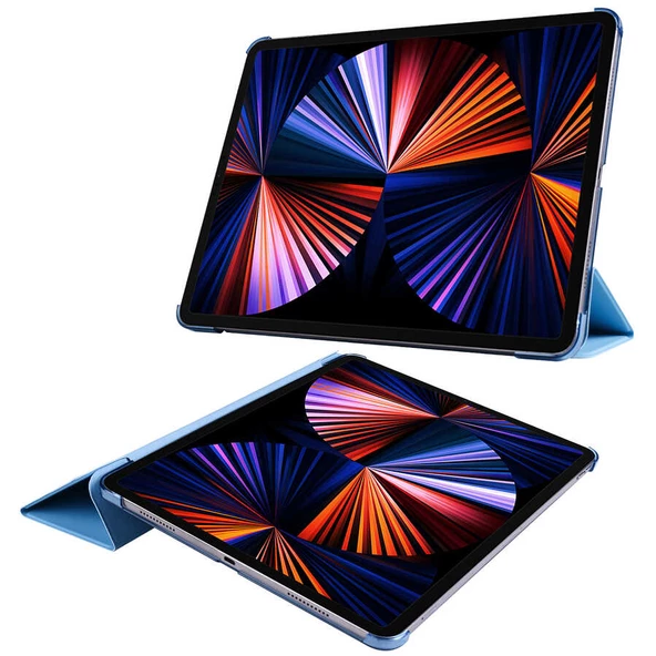 Apple iPad Pro 12.9 2021 5.Nesil Smart Cover Standlı Tablet Kılıf - 5