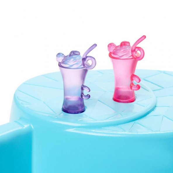 Mattel Barbie ve Eğlenceli Havuzu, 30 cm Boyunda, Sarışın Barbie Bebek ile Kaydıraklı Havuz Oyun Seti ve Aksesuarları GHL91 - 8