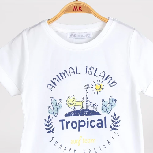 NK Kids Beyaz Erkek Bebek T-Shırt - 2