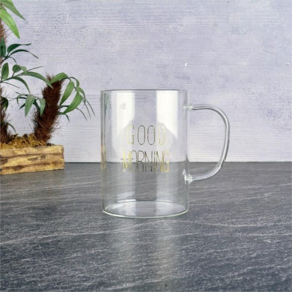 Tohana Good Morning Borosilikat Cam Kupa 400 ml 87333