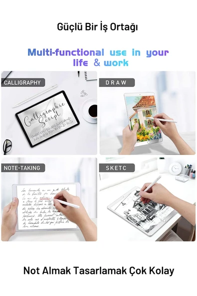 Dijital Teknik Çizim Kalemi Kapasitif Kalem Ince Noktalı Stilist Kalem - Resim 4