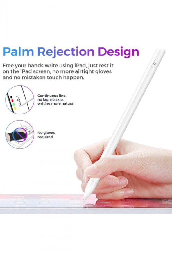 Apple iPad Pen Palm Rejection Teknolojisi Stylus Dokunmatik Kalem - 2
