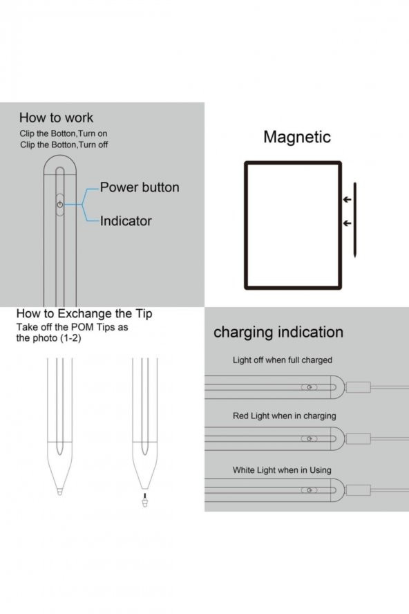 Apple iPad Pen Palm Rejection Teknolojisi Stylus Dokunmatik Kalem - 7