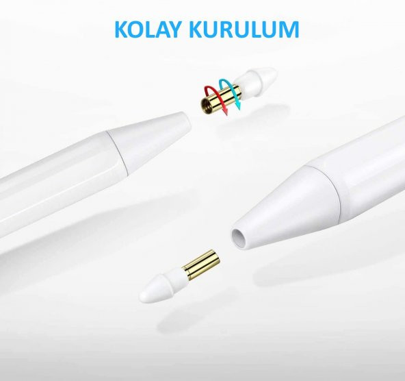 Dijital Şarjlı Avuç İçi Algılamayan Stylus Yedek Kalem Ucu Tip Uç - 2