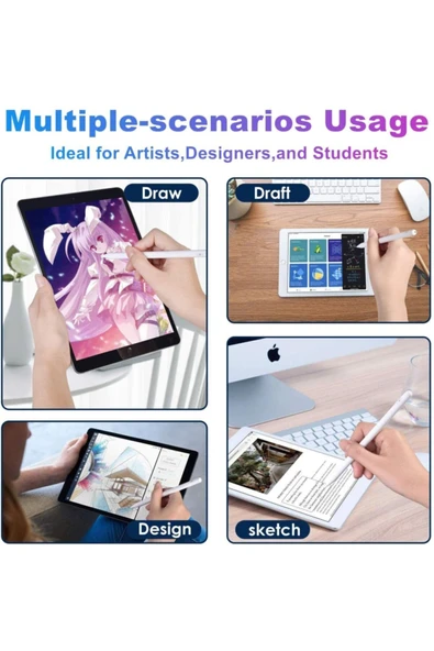 iPad Pro 12.9 2021 Active Stylus 5. Nesil Özel Yazı Çizim Kalemi - Resim 4
