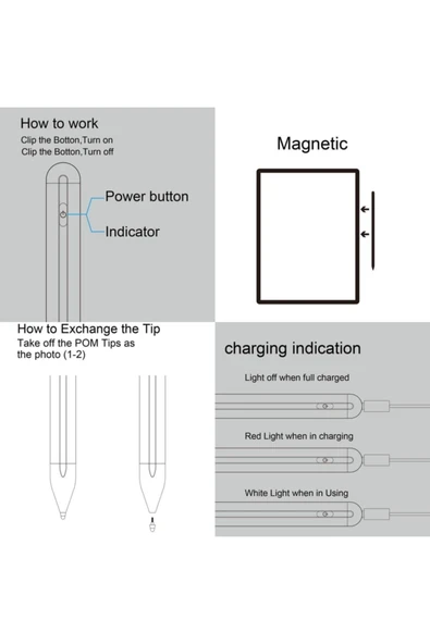 Apple iPad Pen Palm Rejection Teknolojisi Stylus Dokunmatik Kalem - Resim 7