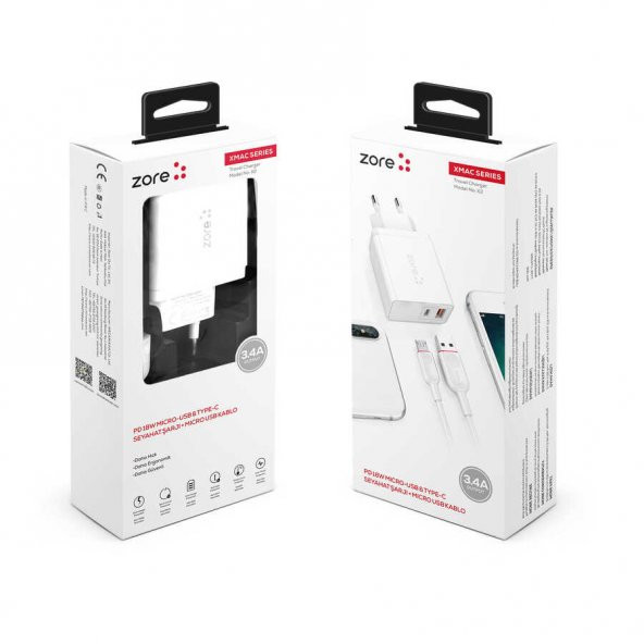 XMac Serisi ZR-X2 Micro 2 in 1 Şarj Seti - 8