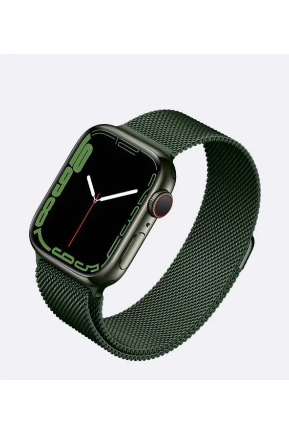 Apple Watch 7 41mm KRD-01 Metal Kordon Dayanıklı Tel Örgü Tasarım