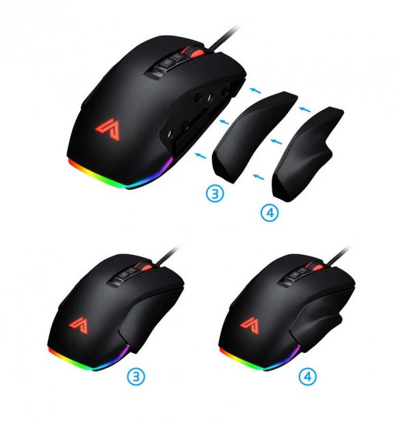 Sarepo GT-400 Oyuncu Mouse Ekstra Kanat + 4 Farklı Boyut Seçeneği - 4