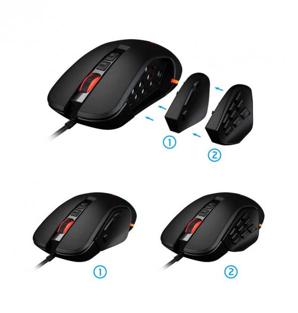 Sarepo GT-400 Oyuncu Mouse Ekstra Kanat + 4 Farklı Boyut Seçeneği - 5