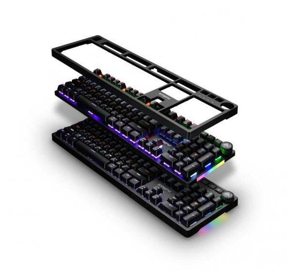 Sarepo MJ-97 Oyuncu Klavyesi Mekanik Hisli RGB Işıklandırma - 4