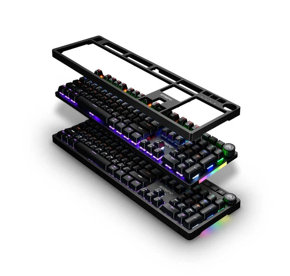 Sarepo MJ-97 Oyuncu Klavyesi Mekanik Hisli RGB Işıklandırma - Resim 4