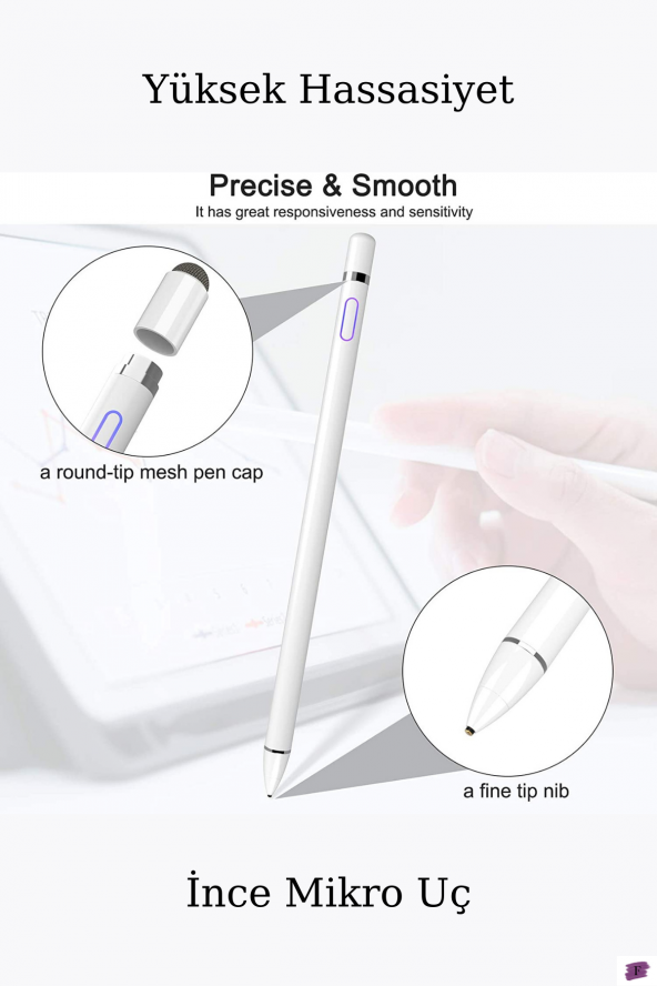 Xiaomi Mi Pad 5 Uyumlu Dokunmatik Ekran Yazı ve Çizim Kalemi - 4