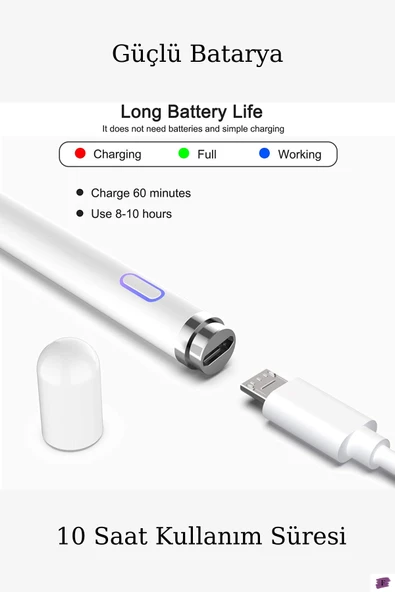 Apple iPhone'lar ile Uyumlu Dokunmatik Ekran Yazı ve Çizim Kalemi - Resim 3